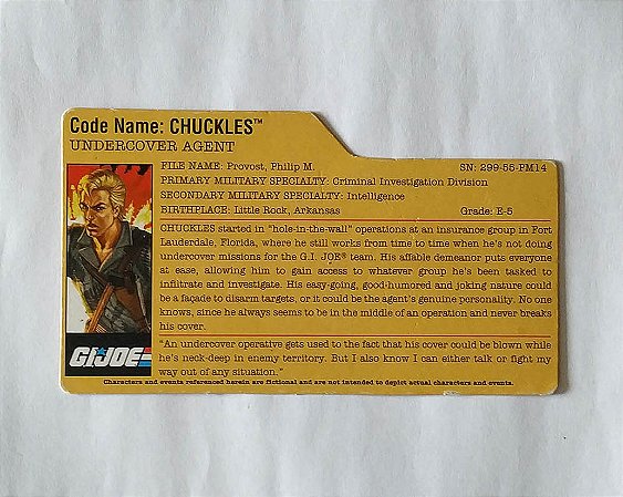 File Card Chuckles - GiJoe Modernos