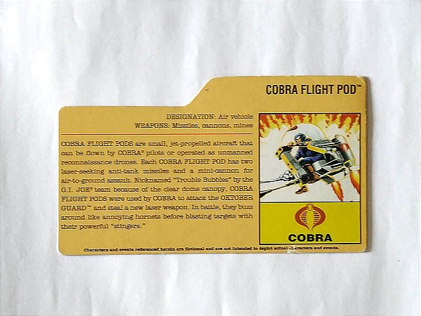 File Card Cobra Flight Pod - GiJoe Modernos
