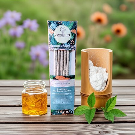 Incenso de Breu Branco, Chá Branco e Âmbar | Floresta Mística