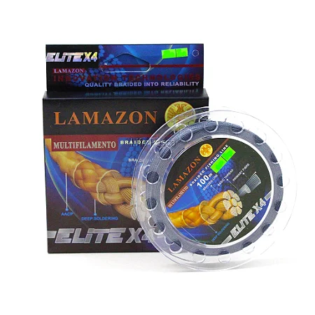 Linha De Pesca Multifilamento Lamazon Elite X4 100 Metros Cinza