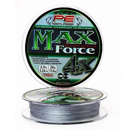 Linha Pesca Multifilamento Maruri Max Force 4x 100m diversas cores e espesuras