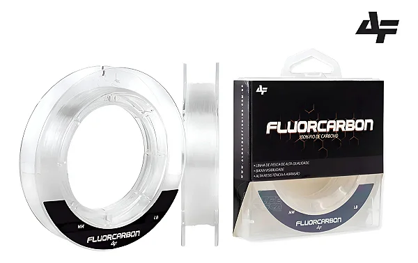 Linha Leader Fluorocarbon Albatroz Fishing 50m 0,33 e 0,40 mm Cor Transparente