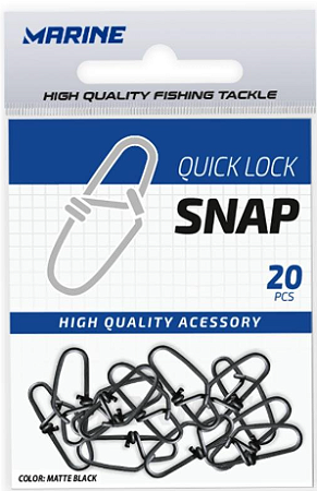 Snap Marine Sports Quick Lock Embalagem com 20 unidades- Tamanhos 0/1