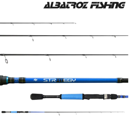 Vara para carretilha Albatroz Strategy S601 6'0" (1,83m) 25lbs Ação rápida Cor Azul