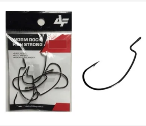 Anzol Albatroz Fishing Worm Rock Fish Strong (Off Set)4/0 - 5 Unidades