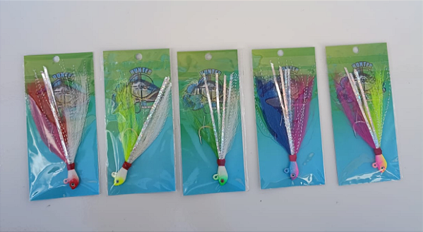 Kit 5 Unidades Jig Cabeça De Peixe 5g - Hunter Jig (cores sortidas)