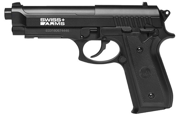 PISTOLA DE CARGA CYBERGUN  CO2 4,5MM SA92 COM SLIDE FIXO PRETA