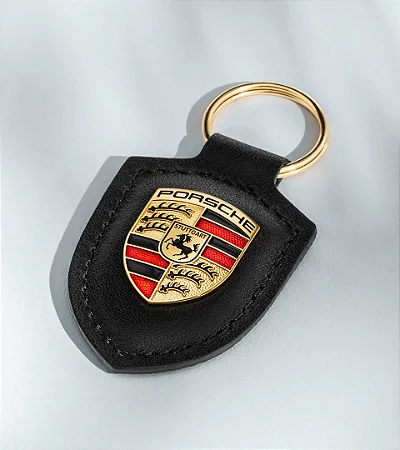 Chaveiro de Couro Porsche ( Preto )