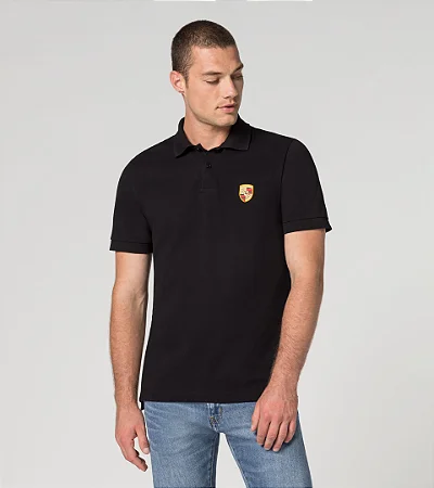 Camisa polo preta - Emblema