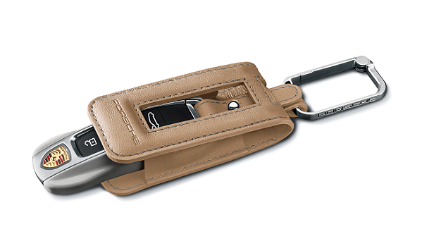 Estojo em pele para chave - 911/Cayenne/Panamera/Taycan