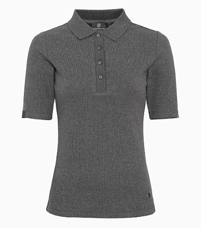 Camisa Polo (Mulher) Cinza-Claro.