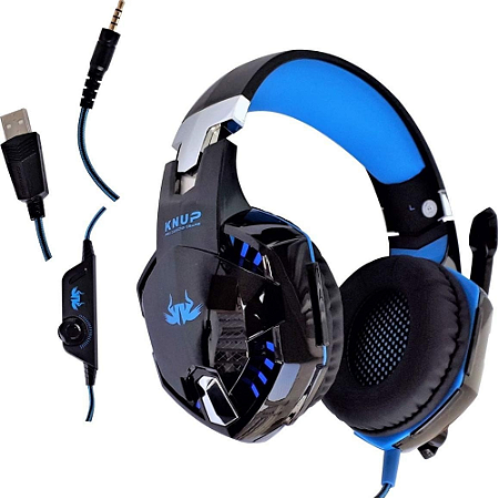 Headset Gamer Knup KP455A com Microfone