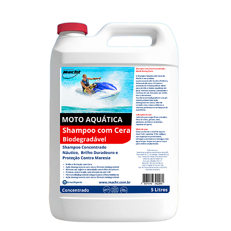 SHAMPOO COM CERA  BIODEGRADAVEL PARA JET SKI 5l