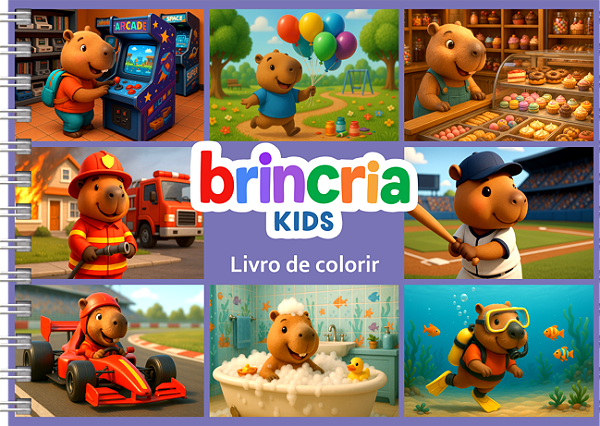 Livro de Colorir Brincria - Capivara