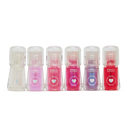 Lip Gloss Shimmer Cor 01 a 06 Pink 21 Cosmetics 5ml Cor:725617006