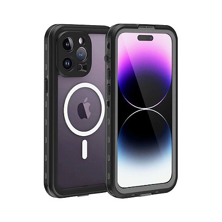 Capa à Prova D'água MagSafe para iPhone - Preto Modelo do iPhone:16 Pro