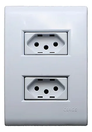 Conjunto 2 Tomadas 20A com Placa - Cerge Linha Home