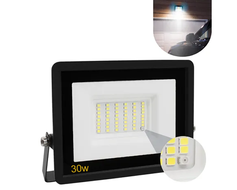 Refletor LED 30W Bivolt – Alta eficiência, 6500k luz branca - Ideal para áreas internas e externas.