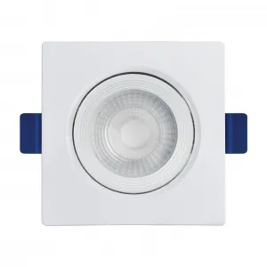 Spot LED  5W – Quadrado embutir, 3000K Luz amarela