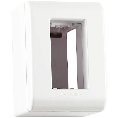 Caixa de Sobrepor 1 Posto LizFlex Branca - Tramontina