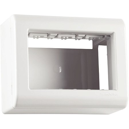 Caixa de Sobrepor 3 Postos LizFlex Branca - Tramontina