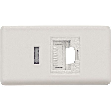 Módulo Tomada para Transmissão de Dados RJ 45 Cat 6 Branco - Tramontina