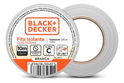 Fita Isolante 10m x 18mm Branca - Black+Decker