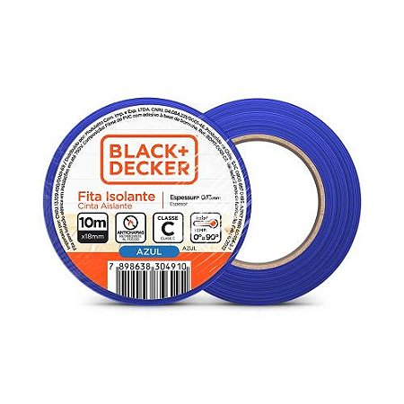 Fita Isolante 10m x 18mm Azul - Black+Decker