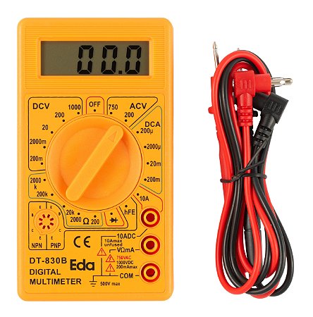 Multimetro Digital Portatil com Ponteiras
