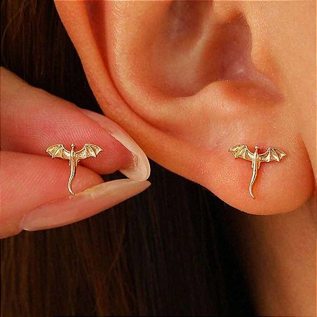 Brinco Dragão Dourado