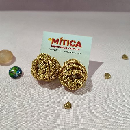 Brinco Rosinhas cor de bronze