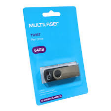 Pendrive Multi Twister 64 GB - Armazenamento Prático e Versátil