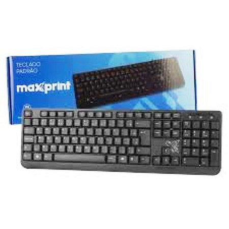 Teclado Officeeasy com Fio USB 2.0 Preto Maxprint