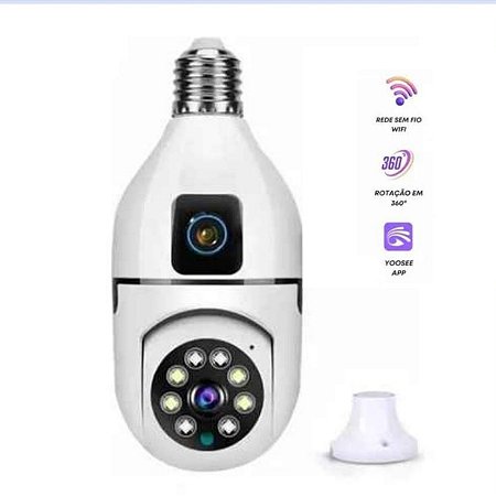 Câmera Wi-Fi Interna com Duas Câmeras Bocal