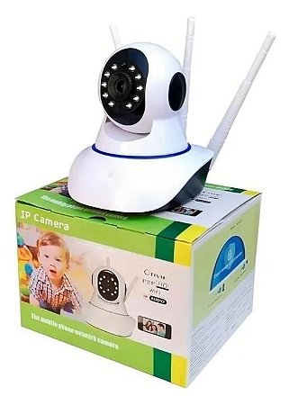 Câmera WiFi IP com 3 Antenas - Monitoramento Inteligente