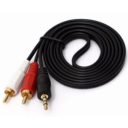 Cabo P2 X RCA 1.5MT - Conexão de Áudio de Alta Qualidade