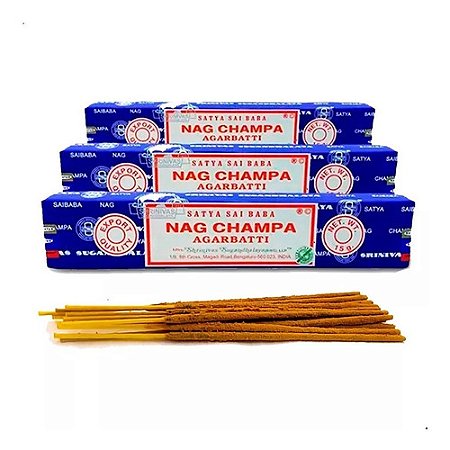 INCENSO INDIANO NAG CHAMPA STYA SAI BABA 3CX 15g