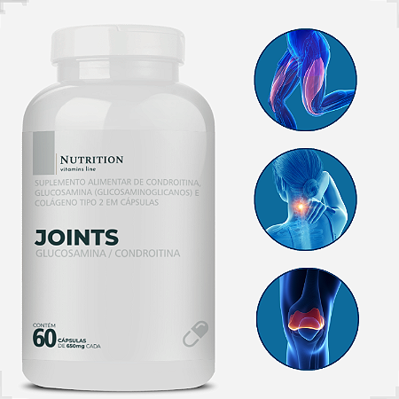 Joints com Colágeno Tipo2 60 Cápsulas Sabor Sem Sabor