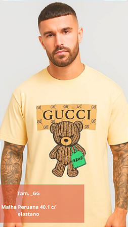 Camiseta Gucci Bear - Estilo e Conforto - Vip shop imports