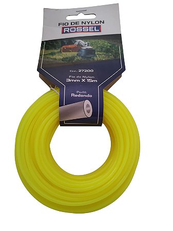 Fio Nylon Roçadeira Redondo 3mm X 15m