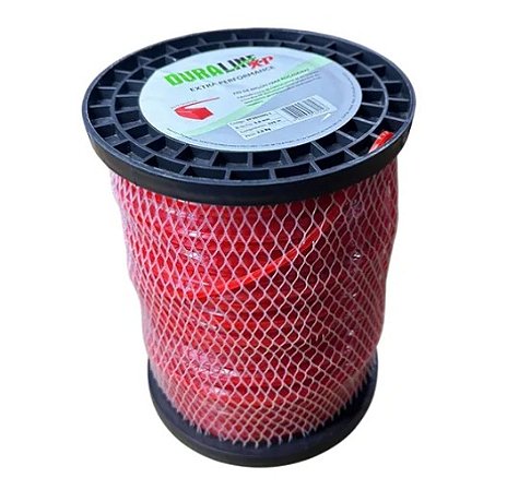 Fio Nylon P/ Roçadeira 3mm Quadrado 226mt Vermelho-BOBINA