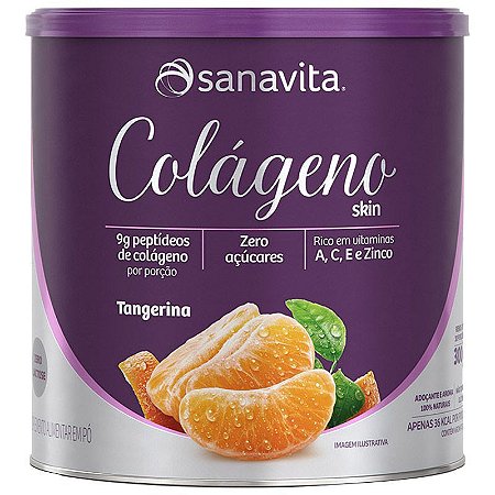 Colágeno Skin 300g Sanavita Sabor Tangerina