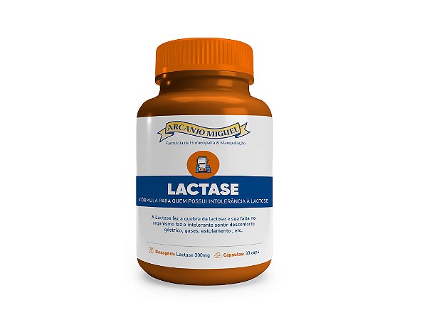 Lactase Enzima - Fórmula para quem possui Intolerância à Lactose - 300mg 30 cápsulas