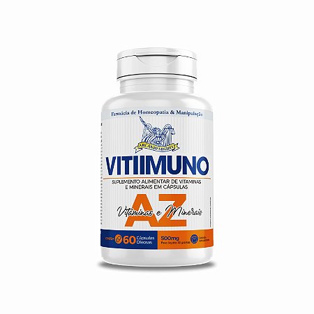 VITIIMUNO - Suplemento de Vitaminas e Minerais de A a Z em cápsulas 500mg