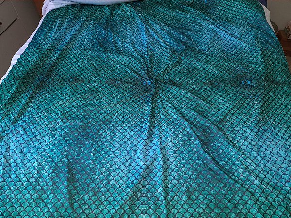 Tecido Escamas de Peixe Ariel Malha Elastano Corte Costura Pronta Entrega.