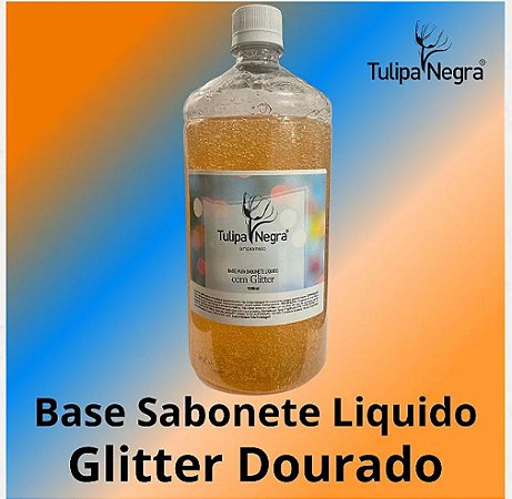 Base Sabonete Liquido Glitter Dourado 1 Litro