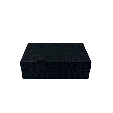 CAIXA DECORATIVA PRETA 30x15x7,5cm