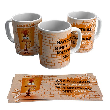 Caneca para presente - Tema Ansiedade de Divertidamente v1