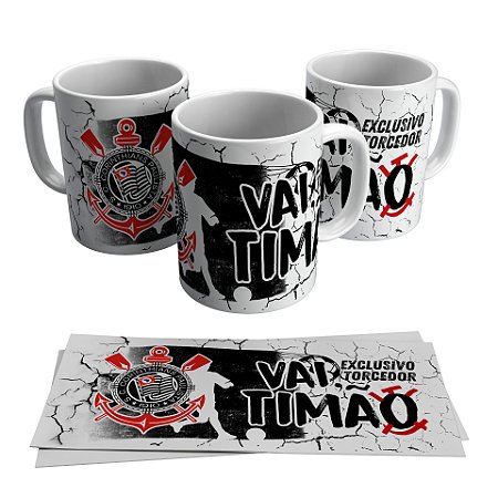 Caneca para presente - Tema Corinthians Vai Timão