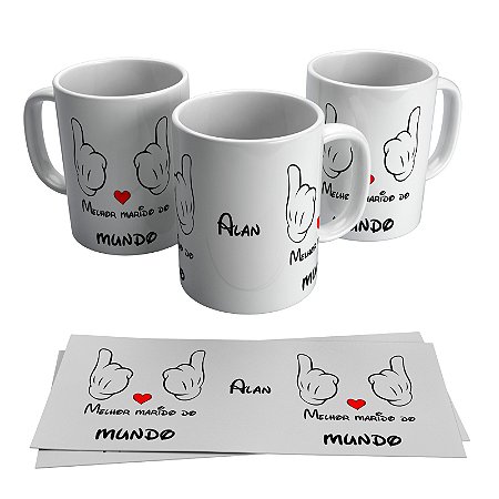 Caneca para presente - Tema Melhor Marido do Mundo + Nome